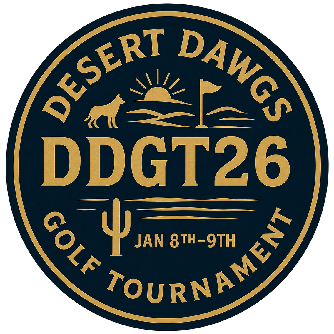DDGT26 — Desert Dawgs Golf Tournament badge